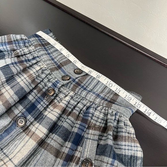 French Connection flanel plaid miniskirt w. pockets, lined, button front,4(XS) - Picture 7 of 10